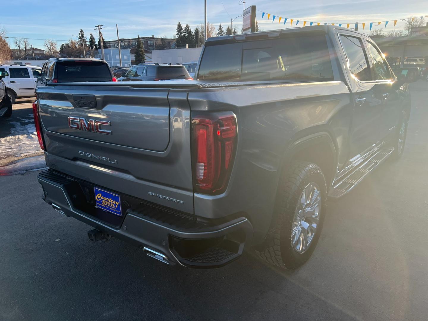 2020 Blue /Charcoal GMC Sierra 1500 Denali Crew Cab Short Box 4WD (1GTU9FEL3LZ) with an 6.2L DI V8 engine, automatic transmission, located at 116 5th Avenue South, Lewistown, MT, 59457, 47.063877, -109.427879 - Discover Luxury and Performance with the 2020 GMC Sierra 1500 Denali. Elevate your driving experience with the 2020 GMC Sierra 1500 Denali, a perfect blend of sophistication and power. This premium truck boasts a powerful engine, cutting-edge technology, and a refined interior. Key Features: - Photo#2